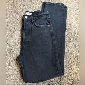 Agolde Riley High rise straight jeans black sz 24